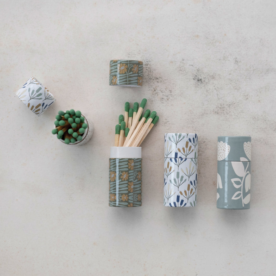 Safety Matches in Tube with Flowers