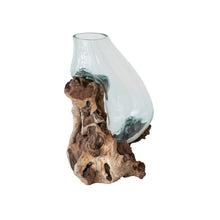 Recycled Glass Terrarium/Vase on Wood Base