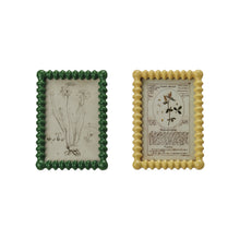 Wood Spindle Photo Frame with Vintage Reproduction Image