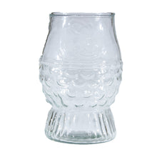 12oz Pressed Glass Fish Shaped Drinking Glass