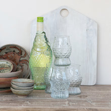 12oz Pressed Glass Fish Shaped Drinking Glass