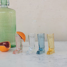 Glass Cowboy Boot Shaped Mini Vase/Shot Glass