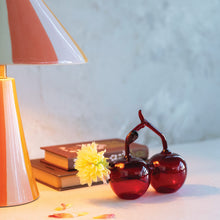 Hand-Blown Glass Cherries Shaped Vase