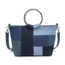 Ronan Crossbody in Patchwork Denim