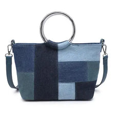 Ronan Crossbody in Patchwork Denim