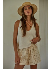 Knit Sweater Cotton V-Neck Sleeveless Tank Top With Side Slits