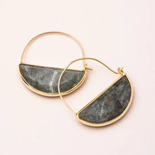 Stone Prism Hoop Earring