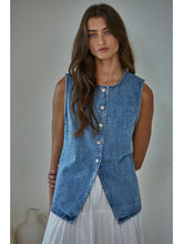 Denim Sleeveless Vest Top