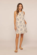 Lynn Dress in Natural/Denim Print