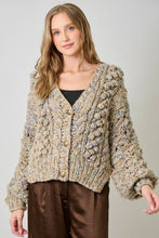 Flecked Chunky Sweater Cardigan