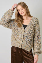 Flecked Chunky Sweater Cardigan