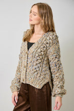 Flecked Chunky Sweater Cardigan