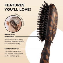 Boar Bristle Hair Brush-Tortoise