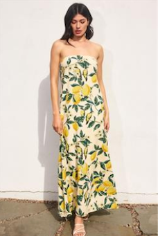 Lemon Garden Maxi Dress
