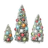 Set of 3 Bottle Brush Christmas Trees