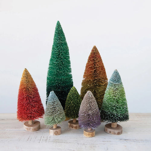 Festive Tie Dye Bottle Trees in Multiple Sizes
