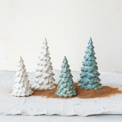 Stoneware Tree with Reactive Glaze 4 x 7.5 inches or 3 x 5.5 inches