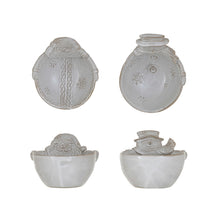 Stoneware Santa or Snowman Shaped Bowl