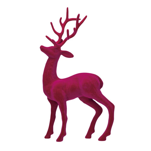 Flocked Standing Reindeer