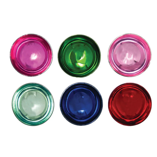 3 - 1/4” Round x 1 -1/2” Glass Floating Tealight Holder with Silver Electroplating