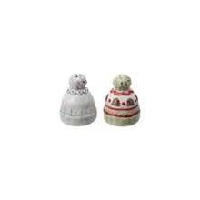 Stoneware Hat Shaped Salt and Pepper Shakers
