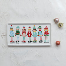 Stoneware Platter with Santa’s Elves