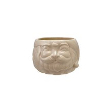 Stoneware Santa Head Shaped Bottle Cooler/Container in White