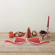 Cotton Bow Shaped Table Runner with Embroidery and Beads