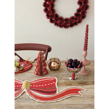 Cotton Bow Shaped Table Runner with Embroidery and Beads