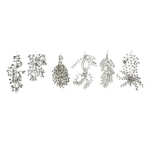 Acrylic & Wire Jeweled Ornament in Silver Finish