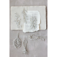 Acrylic & Wire Jeweled Ornament in Silver Finish