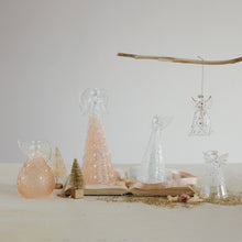 Mercury Glass Angel Ornament with LED Light (batteries included)
