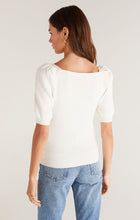 Sibyl Short Sleeve Sweater Top in Sandstone