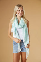 Turquoise Tiny Stripe Insect Shield Scarf