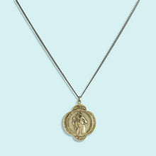 St. Anthony medal on Aged Brass Chain