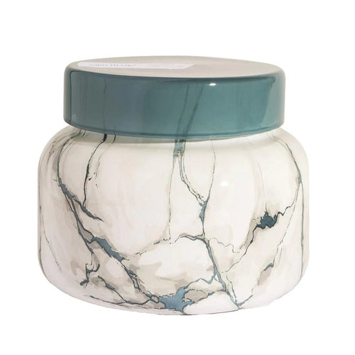 Blue Volcano Marble Candle