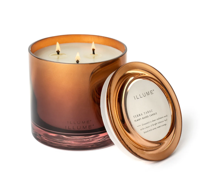 Terra Tabac Statement Glass Candle