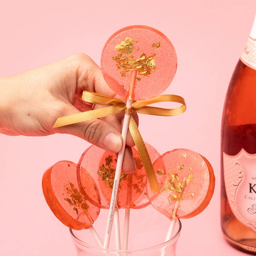 Rosé Wine Sparkle Lollipops, Rosé Wine Flavor, 10/Case