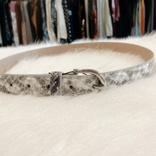 Grey/Silver Snakeskin Belt